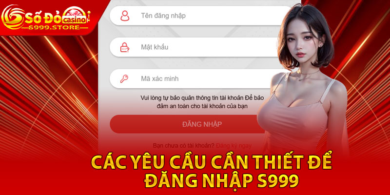 Các yêu cầu cần thiết để đăng nhập S999